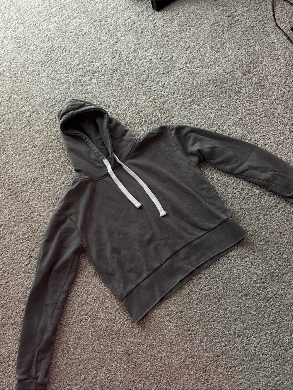 Reflex Dark Gray Hooded Pullover with White Drawstrings